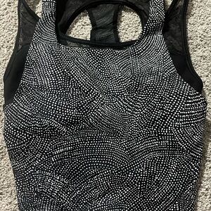 Lululemon Black and White Cropped Tank Top